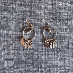 Vintage silver dreamcatcher earrings for pierced ears